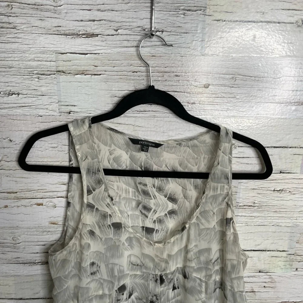 Portmans black  gray sheer dress size 12 sleeveless - Picture 10 of 11